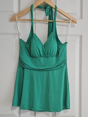 💚✨ Unica Emerald Green Halter Blouse Top | Size Large